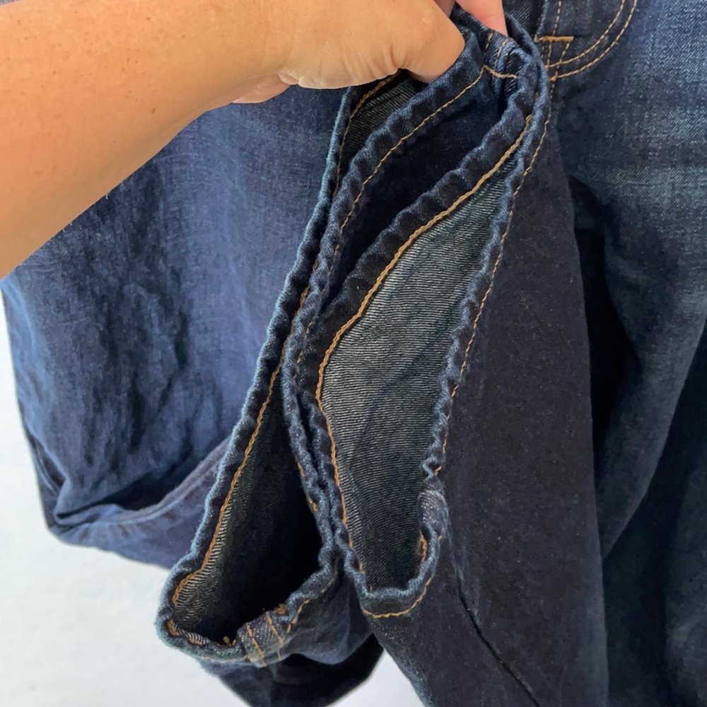 Old Navy Dark Wash Loose/Ample Straight Leg Jeans - Picture 10 of 12